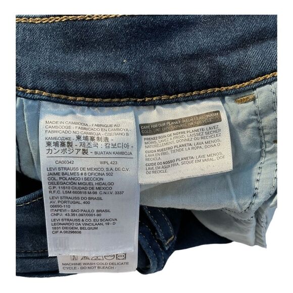 Levi Strauss 720 High Rise Super Skinny Crop Jeans Women's Size 29 Dark Blue - Picture 8 of 14